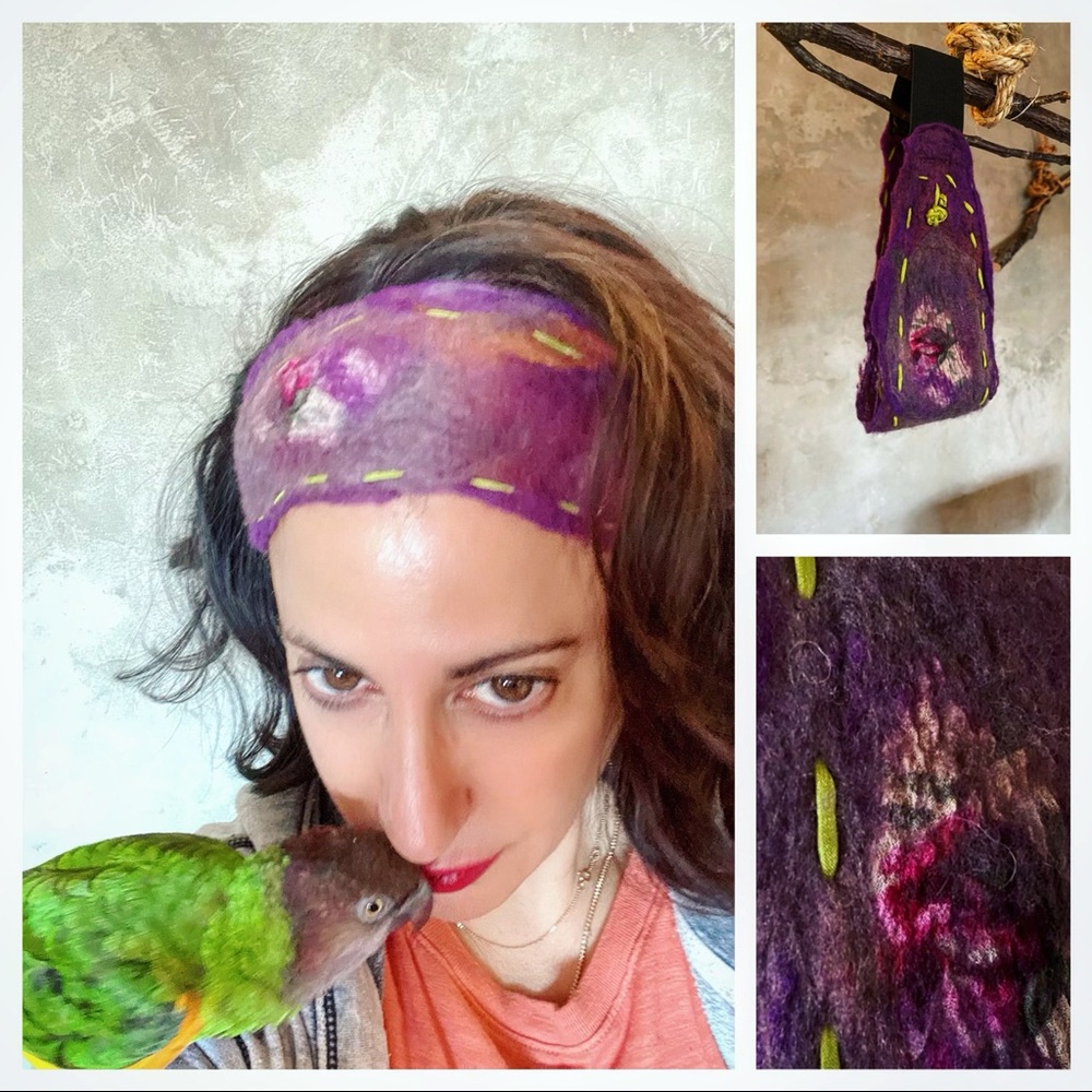 Matana handmade wet felted headband accessories